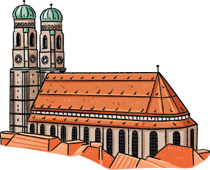 München Frauenkirche Grafik