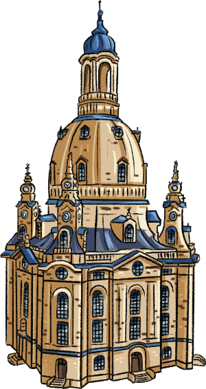 Dresden Frauenkirche Grafik