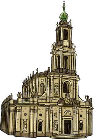 Dresden Schlossplatz Grafik