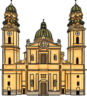 München Theatinerkirche Grafik