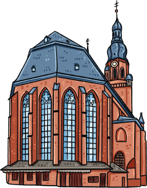 Heidelberg Heiliggeistkirche Grafik