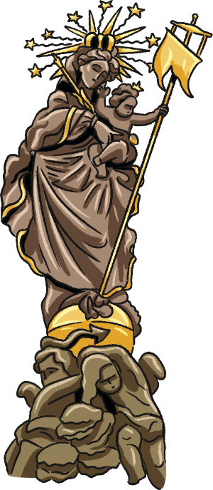 Heidelberg Kornmarkt Grafik