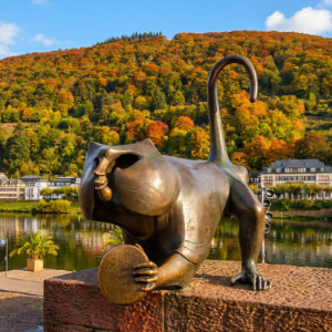 Heidelberg Alte Brücke Affe