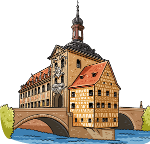 Bamberg Altes Rathaus Grafik