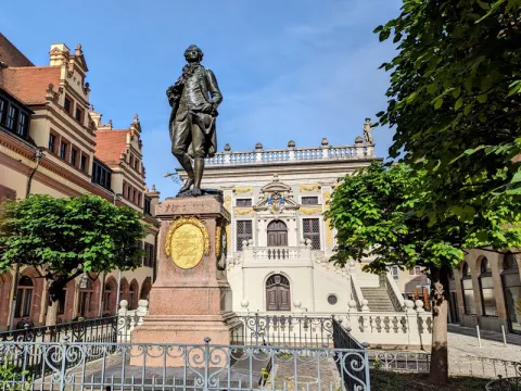 Leipzig Alte Börse Goethedenkmal
